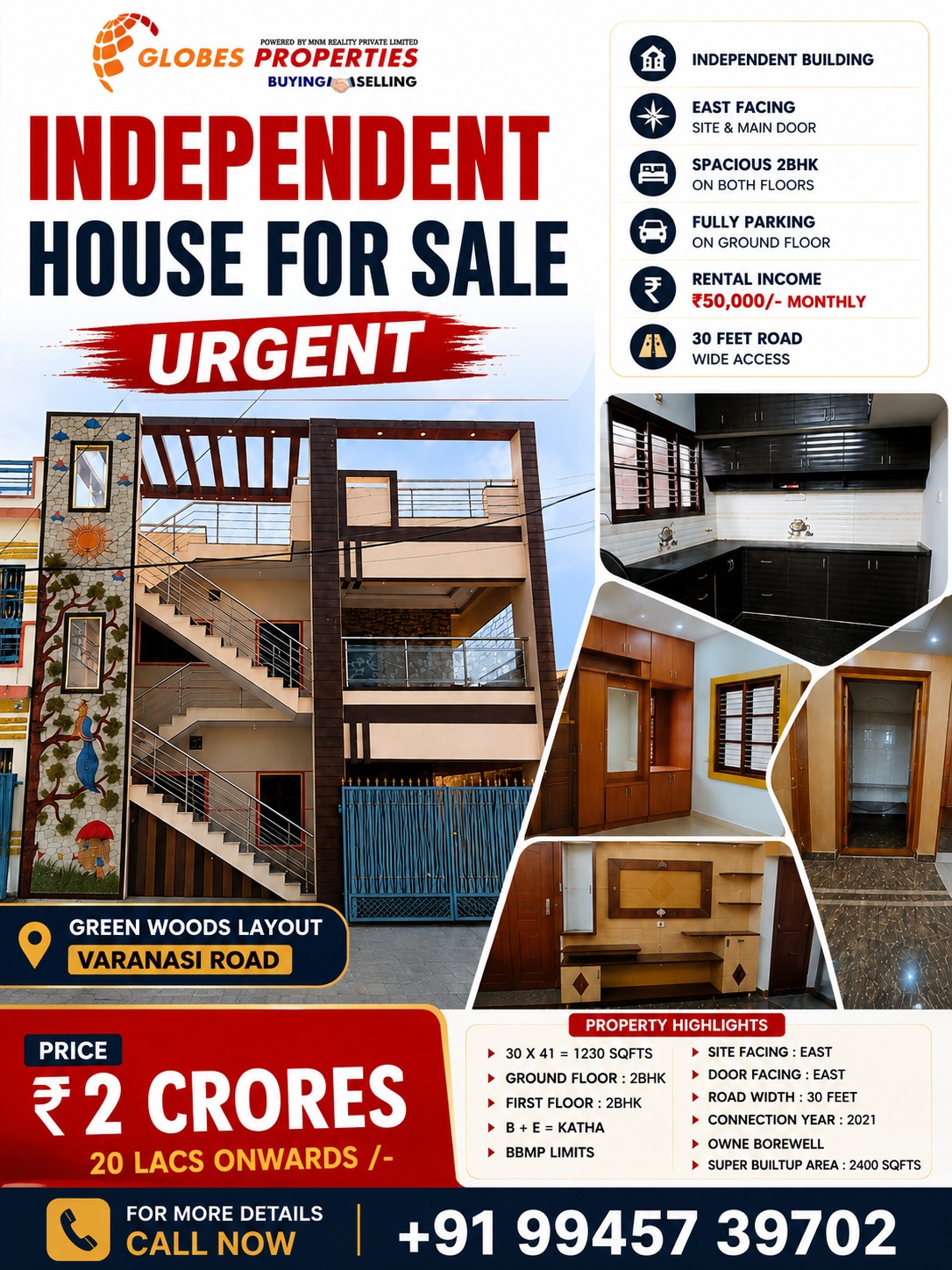 Indepented House - Green Woods Layout, Varanasi Road